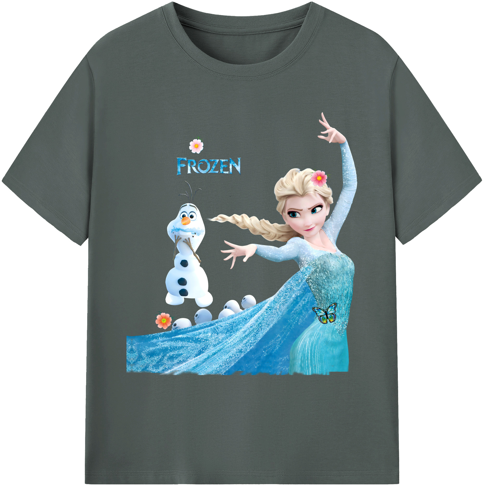 （画像用） アナと雪の女王 アンナ エルサ Frozen Anna Elsa 綿100％ メンズ半袖Tシャツ｜肌触りやわらか＆通気性